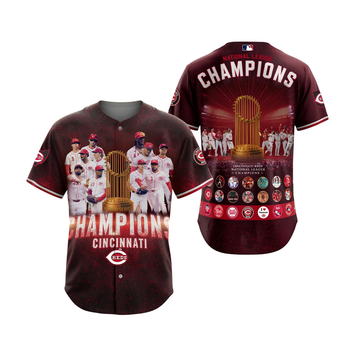 NL Reds Baseball Cincinnati Team 2025 All Over Print Baseball Jersey