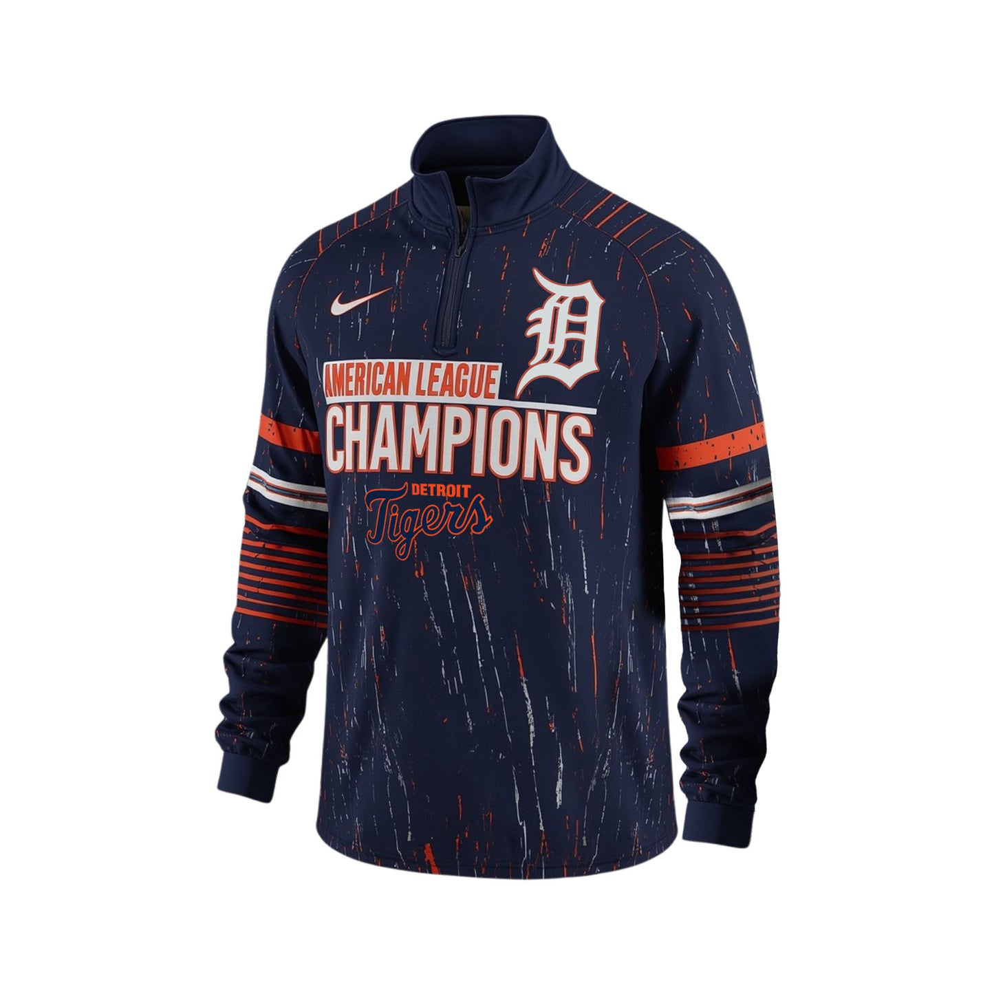 Days Of Roar Tigers Team Detroit Baseball 3D Long Sleeve Quarter Zip Jersey
