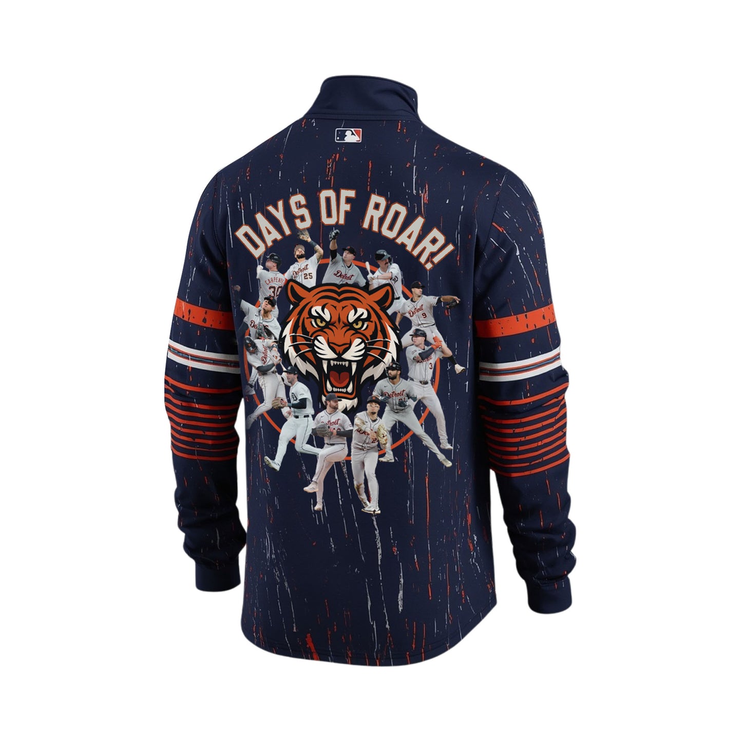 Days Of Roar Tigers Team Detroit Baseball 3D Long Sleeve Quarter Zip Jersey