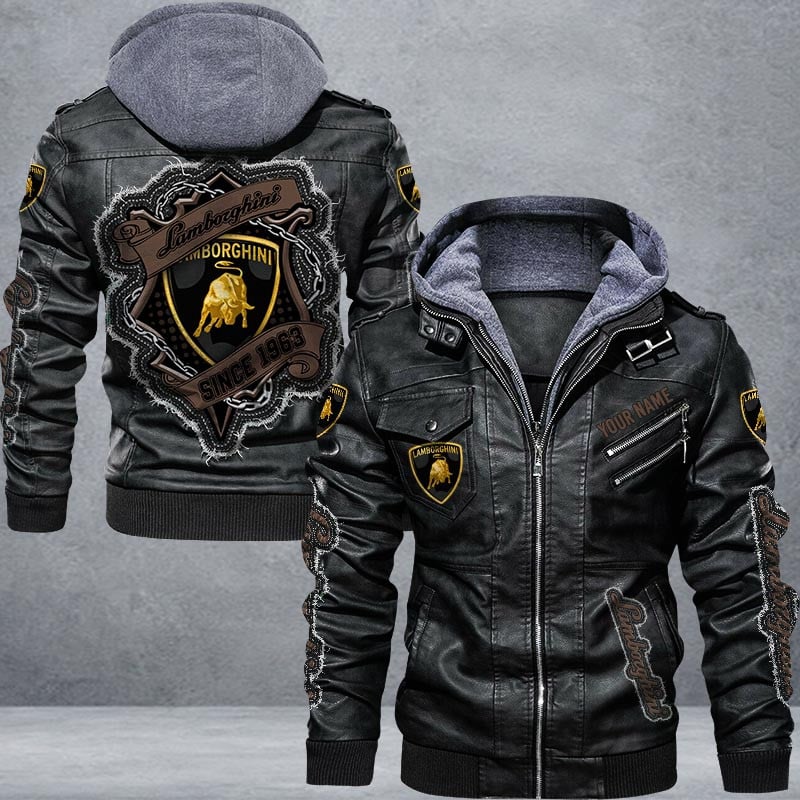Lamborghini Leather Jacket Multicolor