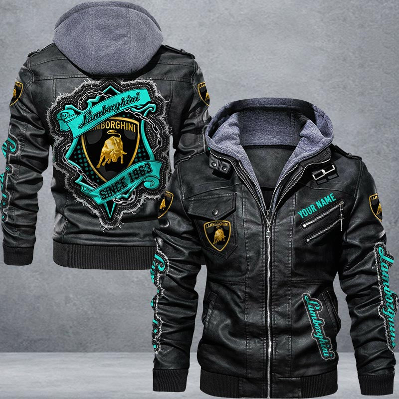 Lamborghini Leather Jacket Multicolor