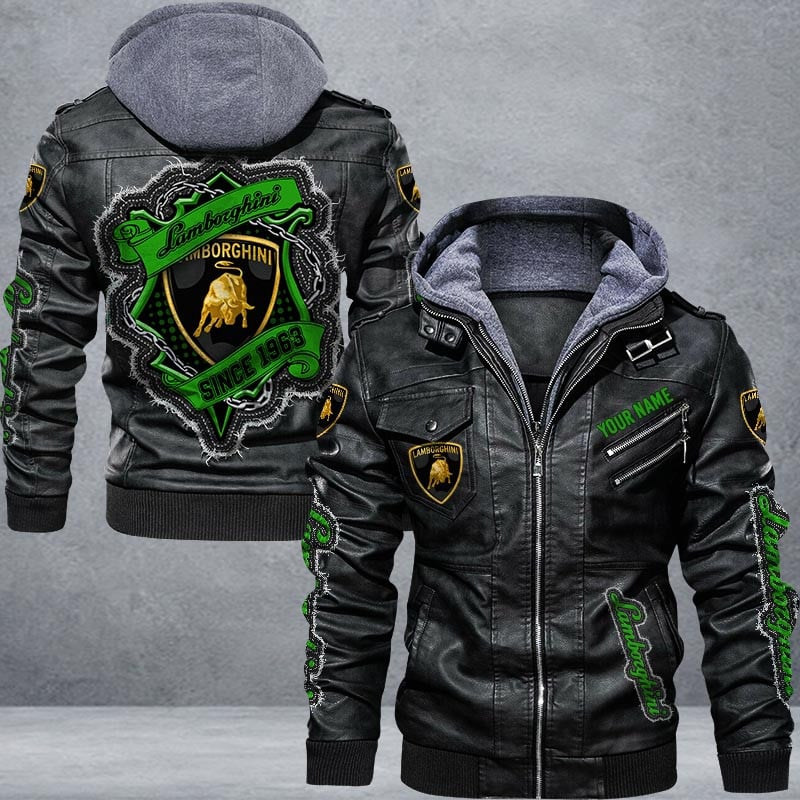 Lamborghini Leather Jacket Multicolor