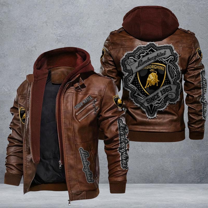 Lamborghini Leather Jacket Multicolor
