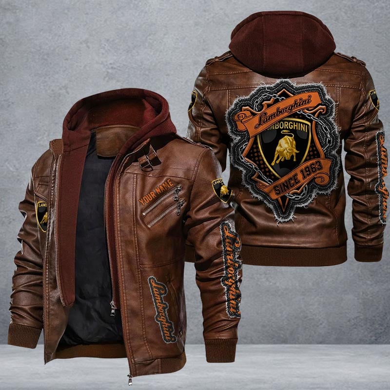 Lamborghini Leather Jacket Multicolor