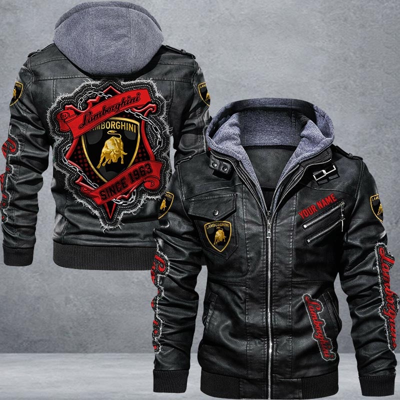 Lamborghini Leather Jacket Multicolor