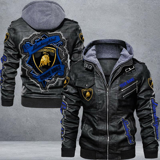 Lamborghini Leather Jacket Multicolor
