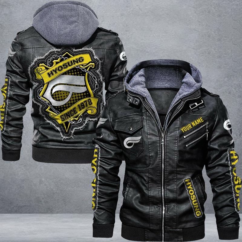 Hyosung Leather Jacket Multicolor