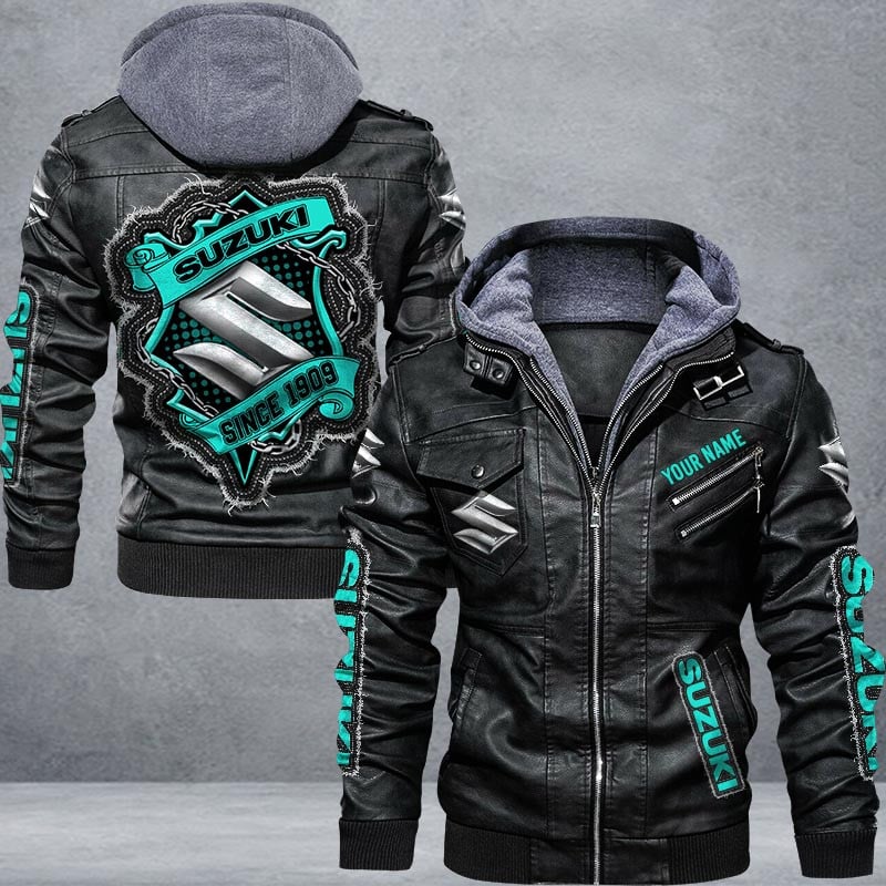Suzuki Leather Jacket Multicolor