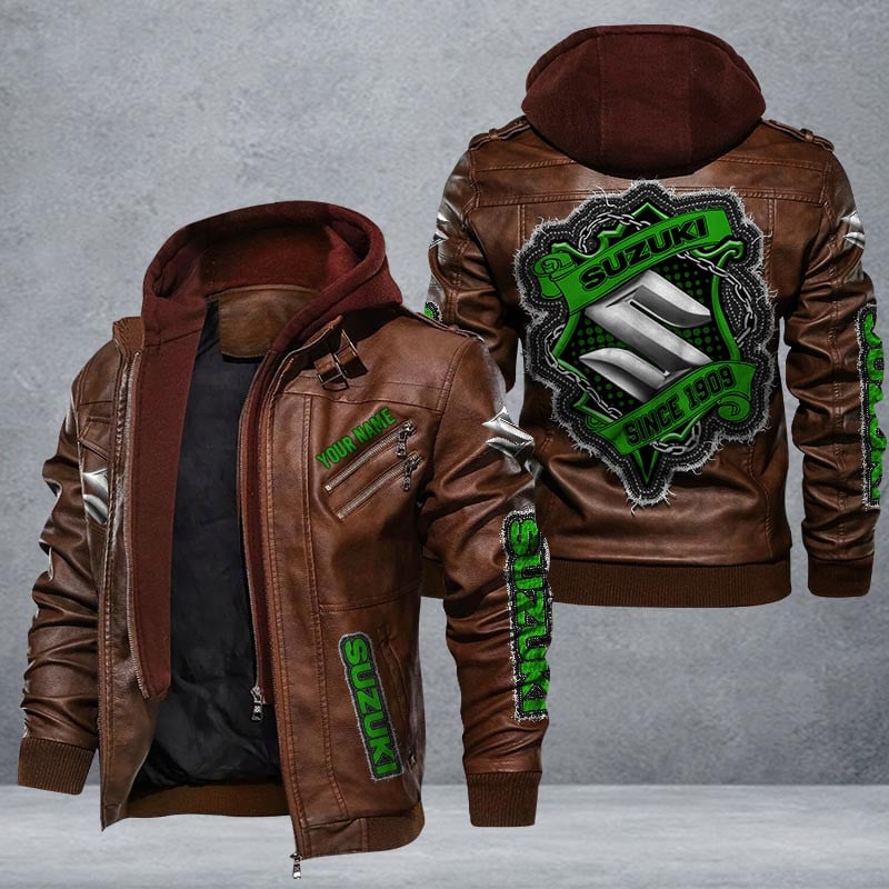 Suzuki Leather Jacket Multicolor
