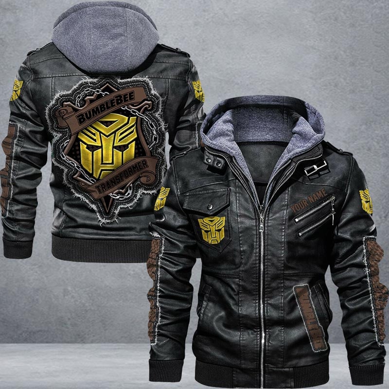 Bumblebee Leather Jacket Multicolor