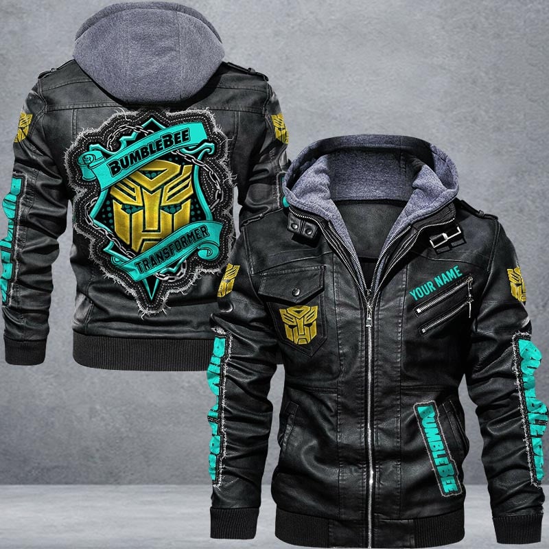 Bumblebee Leather Jacket Multicolor