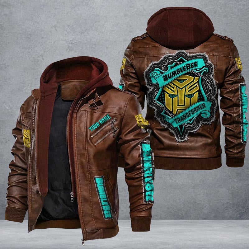 Bumblebee Leather Jacket Multicolor
