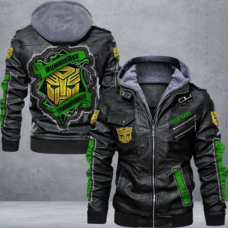 Bumblebee Leather Jacket Multicolor