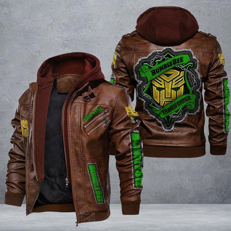 Bumblebee Leather Jacket Multicolor