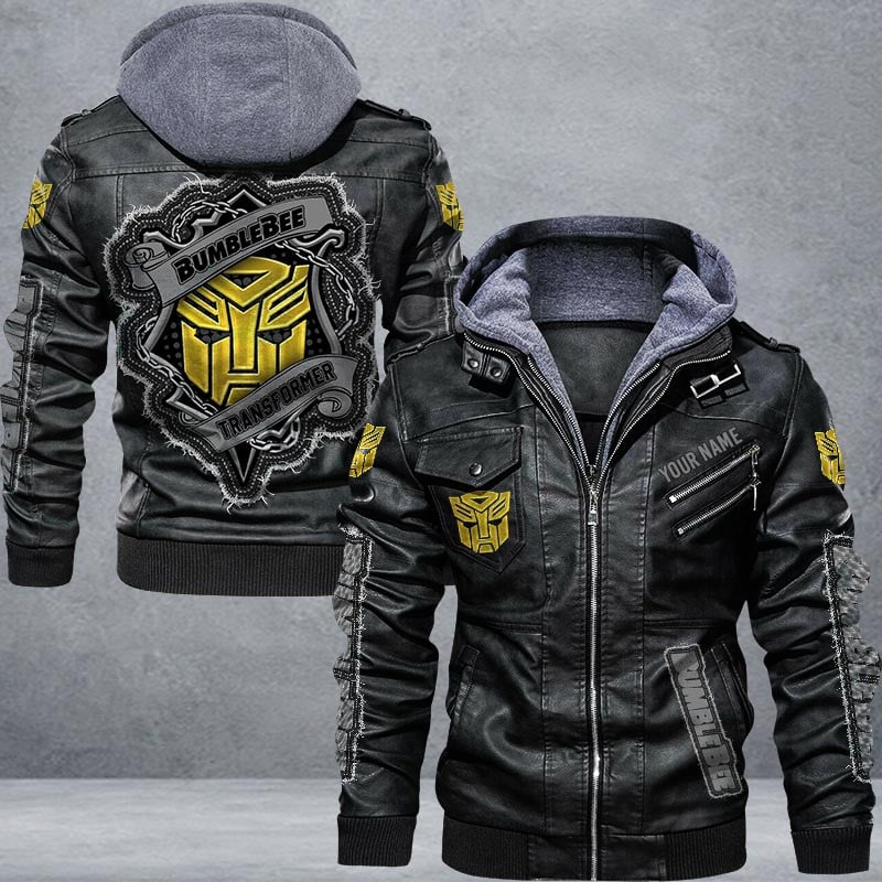 Bumblebee Leather Jacket Multicolor