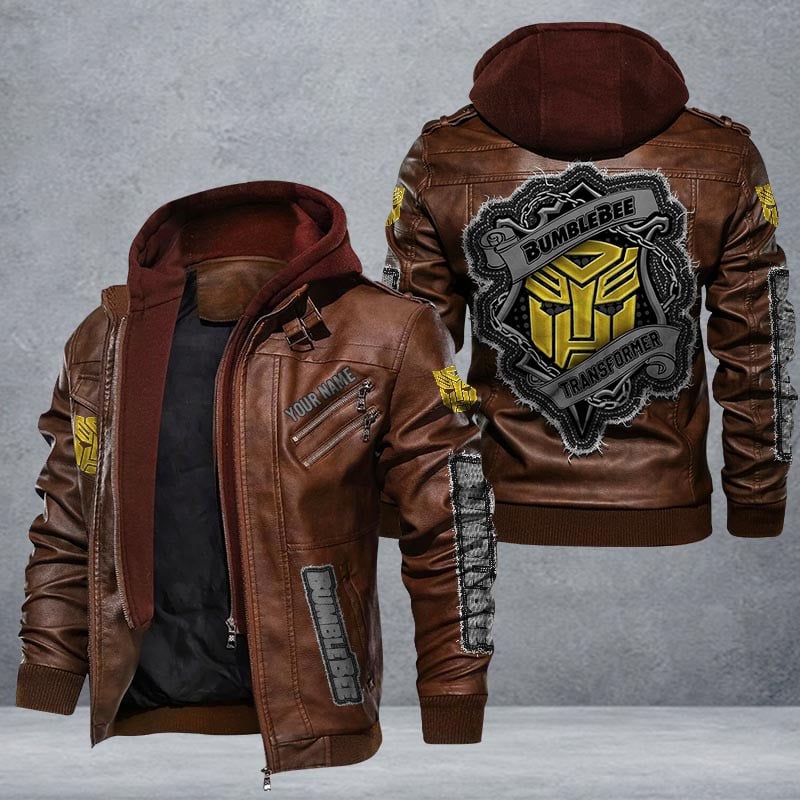 Bumblebee Leather Jacket Multicolor