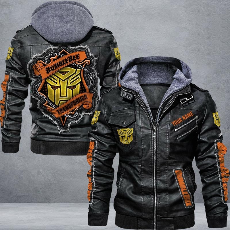 Bumblebee Leather Jacket Multicolor
