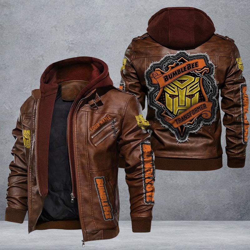 Bumblebee Leather Jacket Multicolor