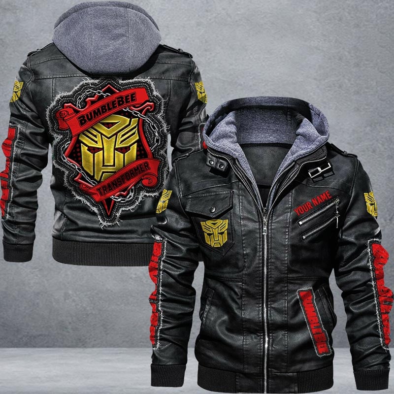 Bumblebee Leather Jacket Multicolor