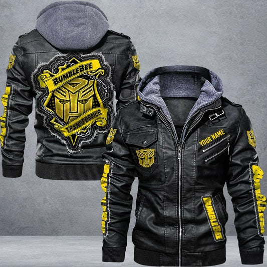 Bumblebee Leather Jacket Multicolor
