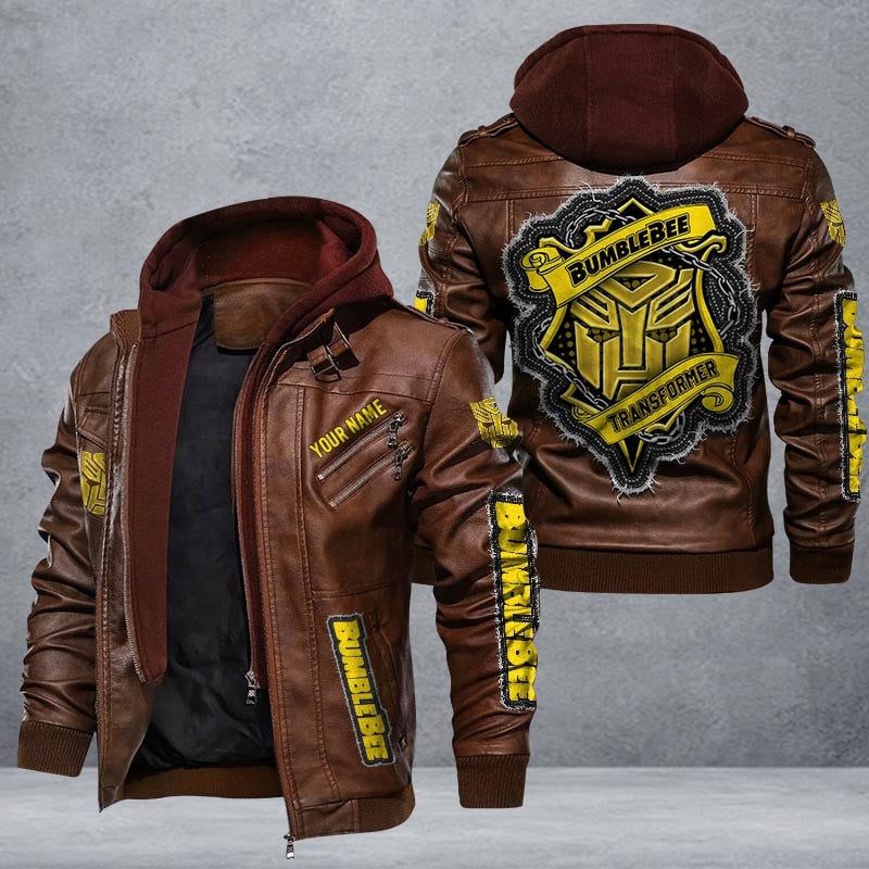 Bumblebee Leather Jacket Multicolor