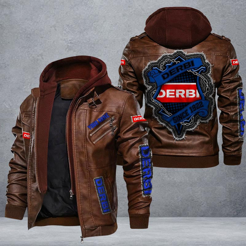 Derbi Leather Jacket Multicolor