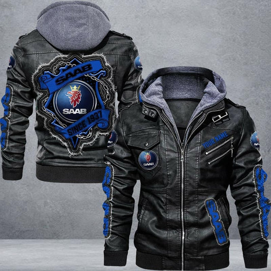 Saab Leather Jacket Multicolor