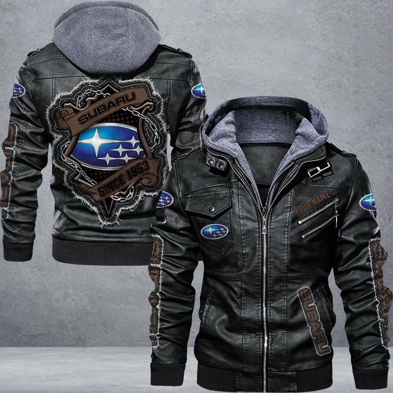 Subaru Leather Jacket Multicolor