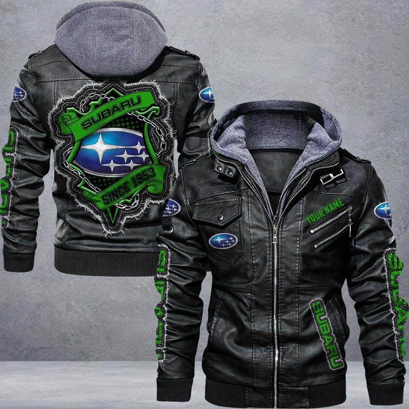 Subaru Leather Jacket Multicolor