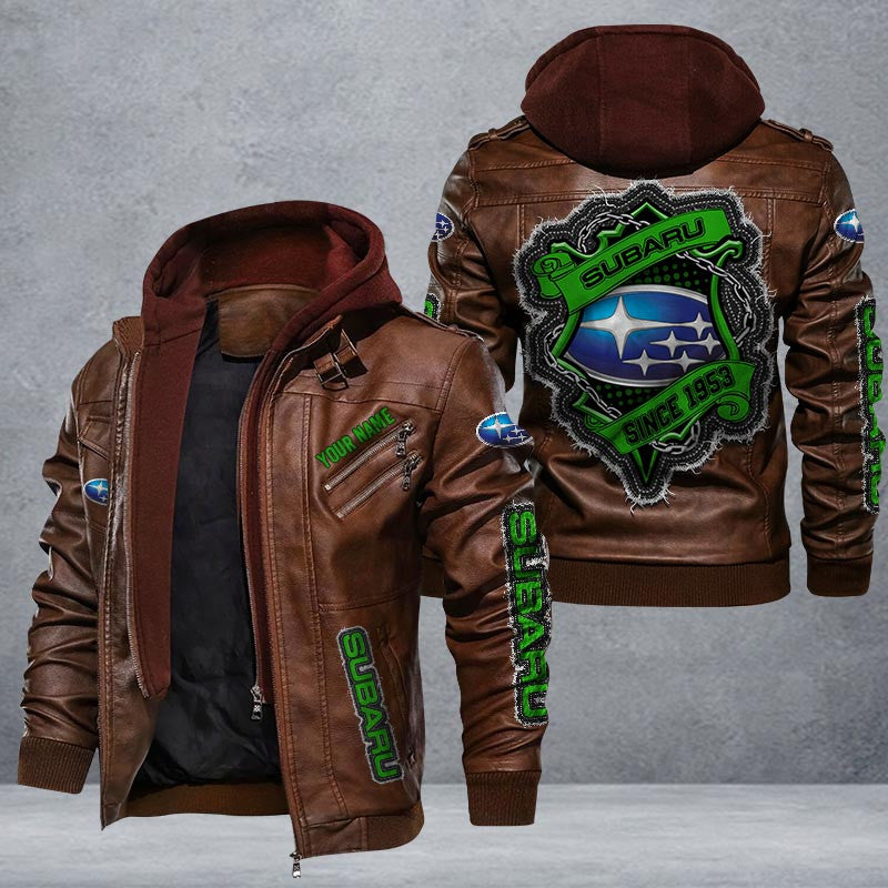 Subaru Leather Jacket Multicolor