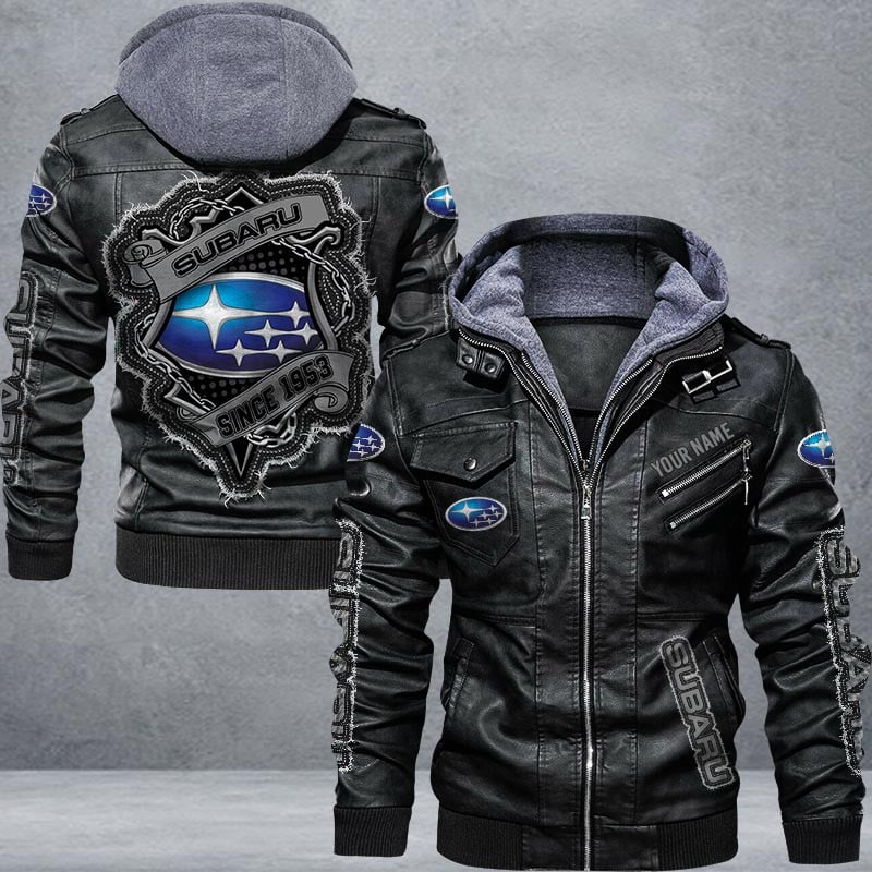 Subaru Leather Jacket Multicolor