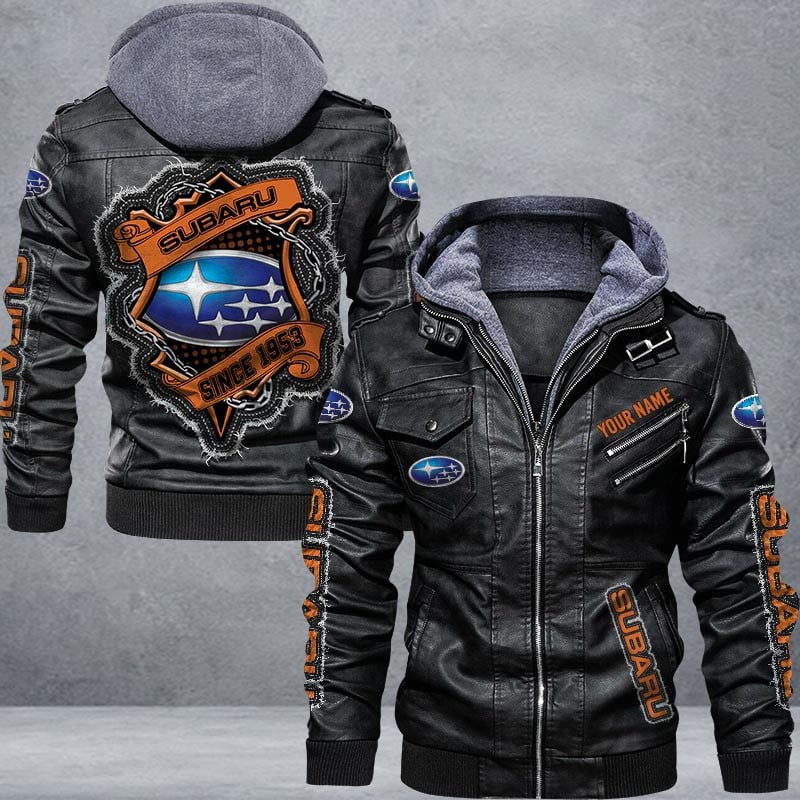 Subaru Leather Jacket Multicolor