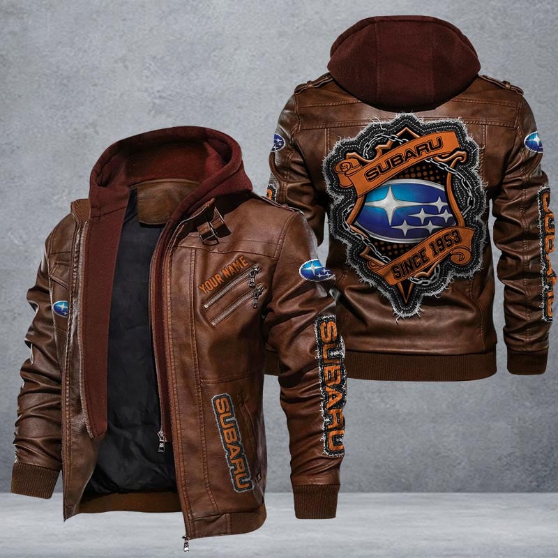 Subaru Leather Jacket Multicolor