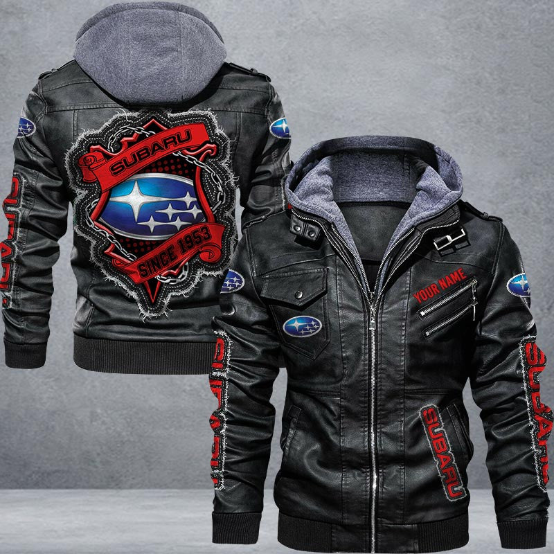 Subaru Leather Jacket Multicolor