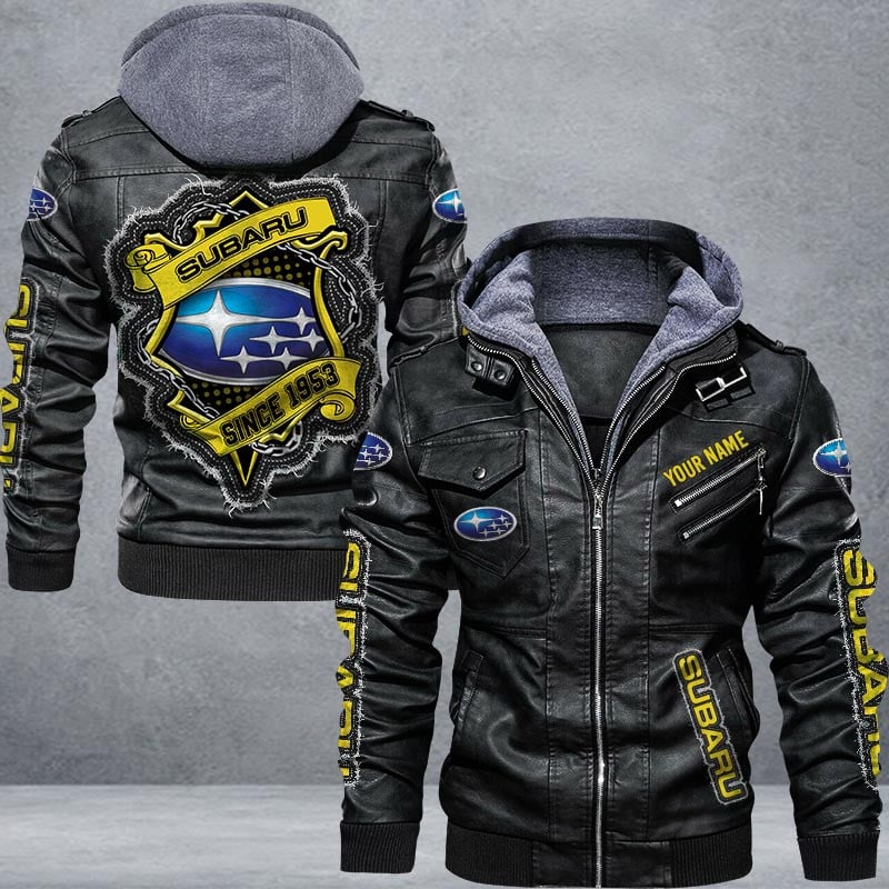 Subaru Leather Jacket Multicolor