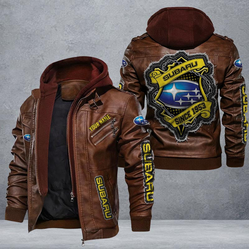 Subaru Leather Jacket Multicolor