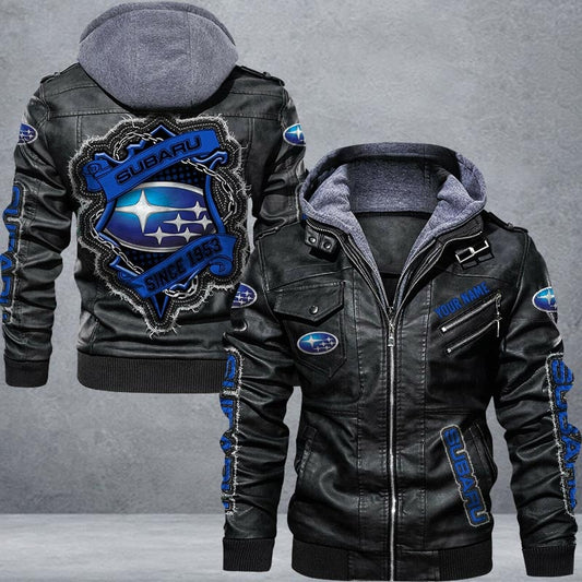 Subaru Leather Jacket Multicolor