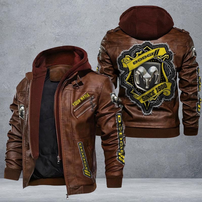 Dodge Leather Jacket Multicolor